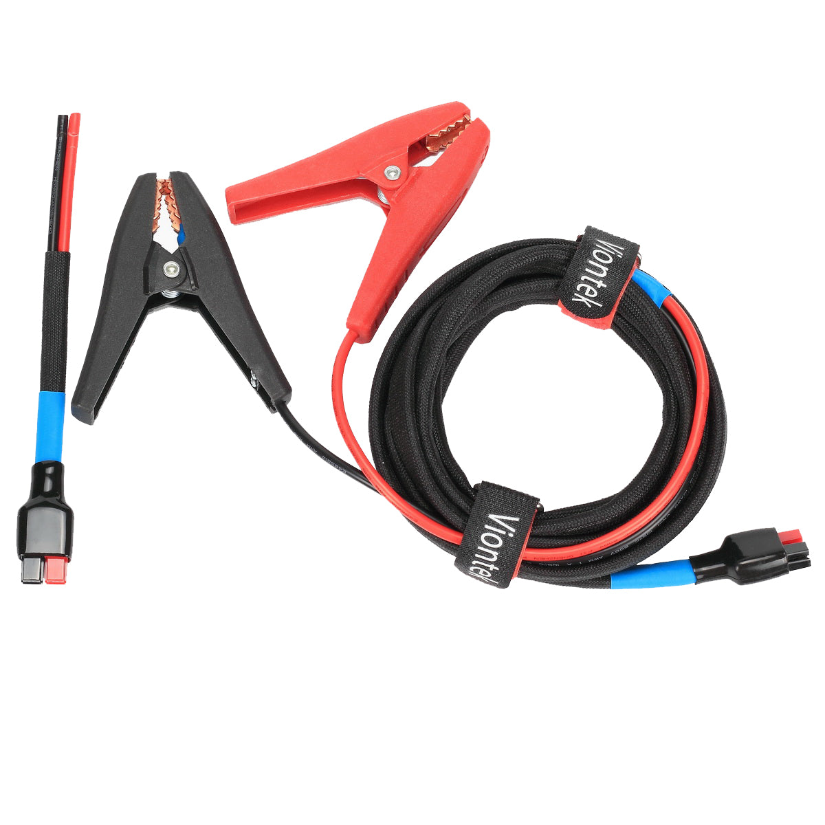 VIONTEK Quick Connect Disconnect Solar Controller to Alligator Clip Clamp Battery Charge Cable Kit