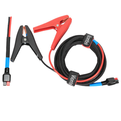 VIONTEK Quick Connect Disconnect Solar Controller to Alligator Clip Clamp Battery Charge Cable Kit