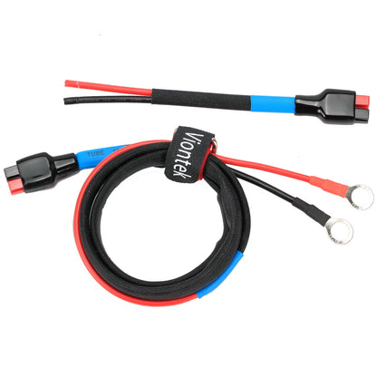 VIONTEK Quick Connect Disconnect Solar Controller to 3/8inch 10,5mm Eyelet Ring Terminal Battery Charge Cable Kit