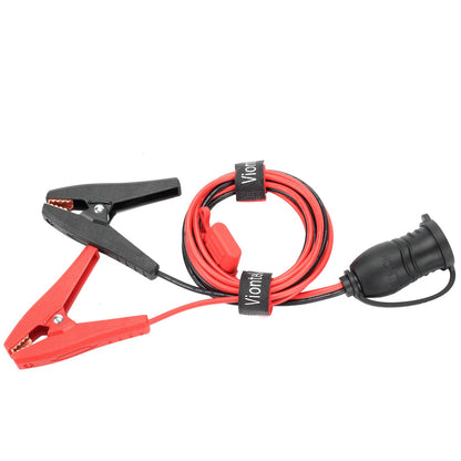 VIONTEK Alligator Clip Clamp to Lighter Socket Power Extension Cable