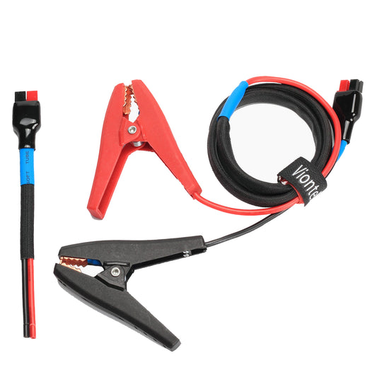 VIONTEK Quick Connect Disconnect Solar Controller to Alligator Clip Clamp Battery Charge Cable Kit