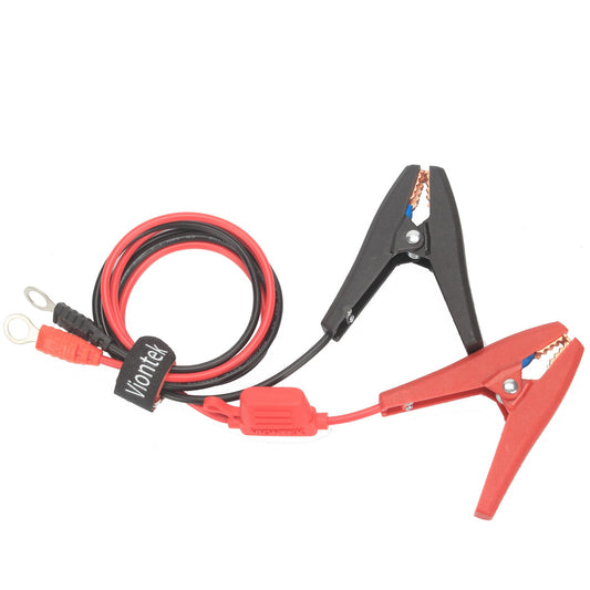 VIONTEK Alligator Clip Clamp to 3/8inch 10,5mm Eyelet Ring Terminal Power Extension Cable