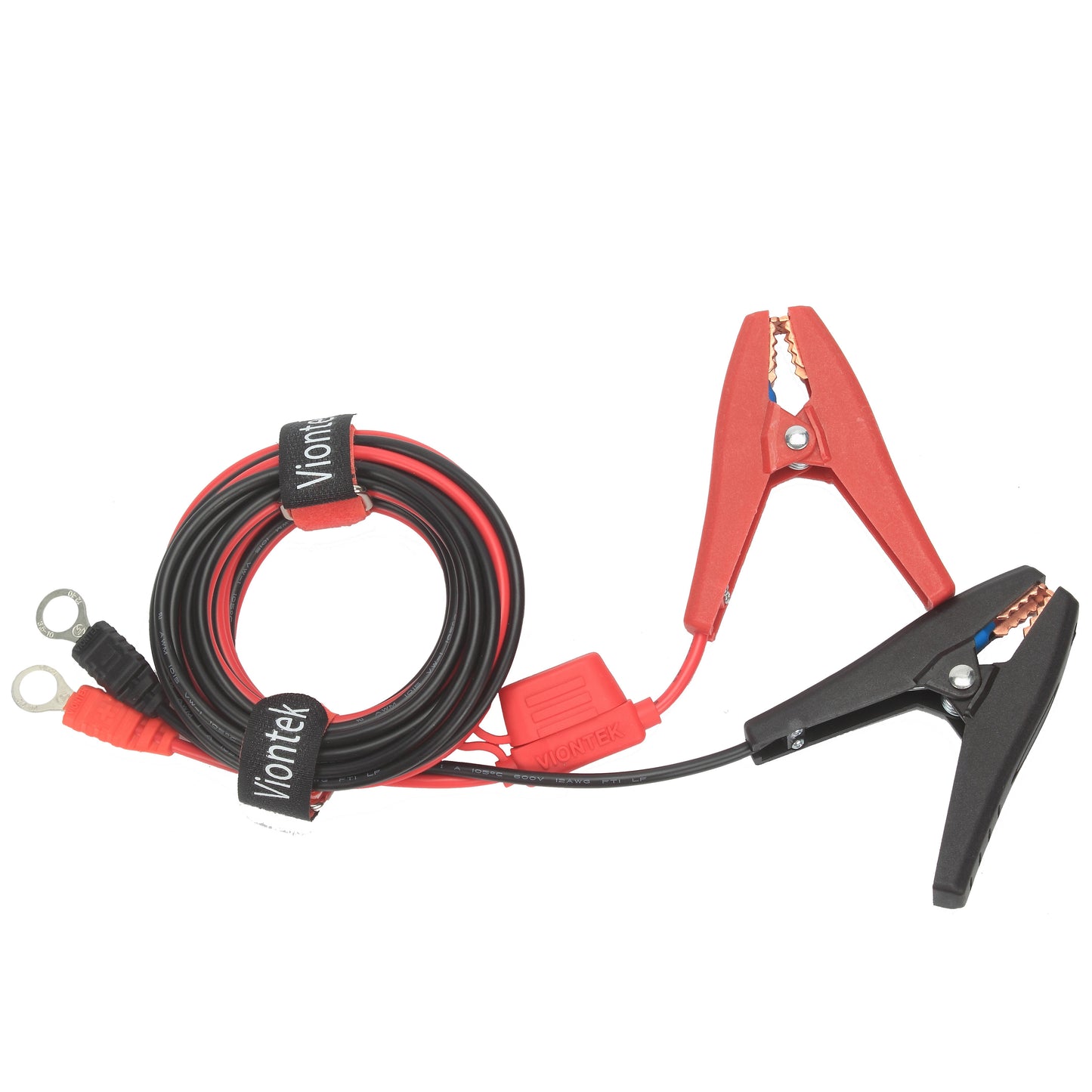 VIONTEK Alligator Clip Clamp to 3/8inch 10,5mm Eyelet Ring Terminal Power Extension Cable