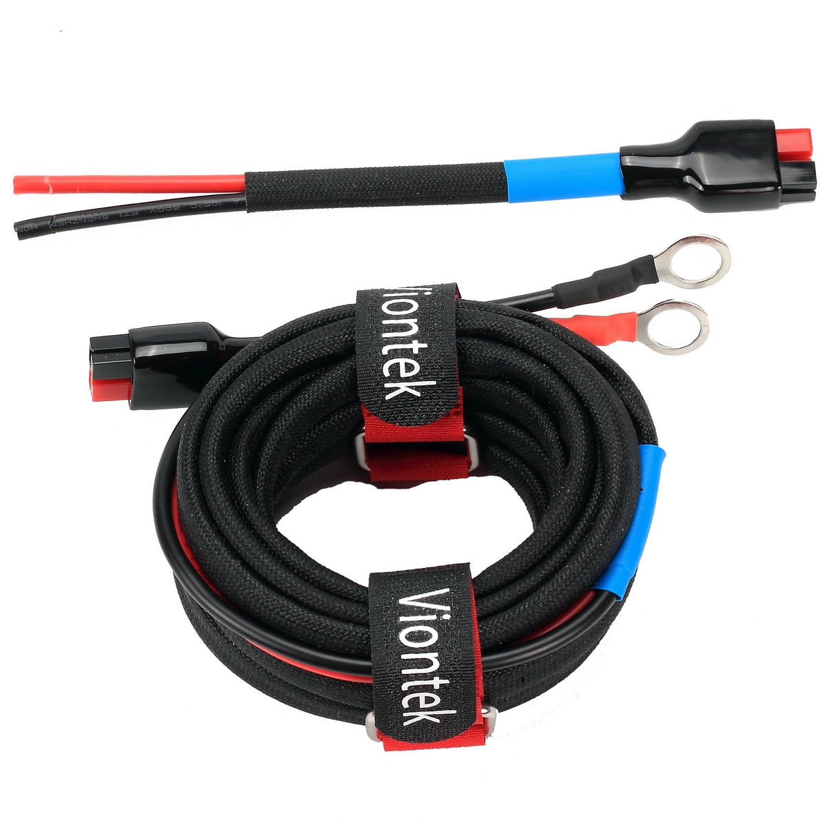 VIONTEK Quick Connect Disconnect Solar Controller to 3/8inch 10,5mm Eyelet Ring Terminal Battery Charge Cable Kit