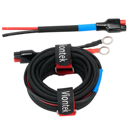 VIONTEK Quick Connect Disconnect Solar Controller to 3/8inch 10,5mm Eyelet Ring Terminal Battery Charge Cable Kit