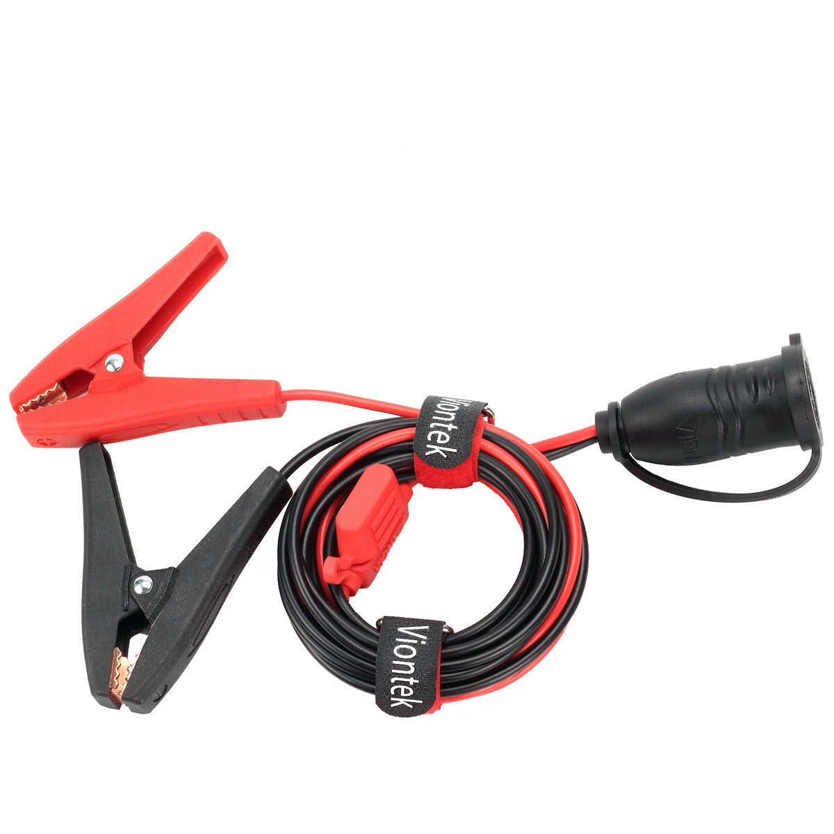 VIONTEK Alligator Clip Clamp to Lighter Socket Power Extension Cable