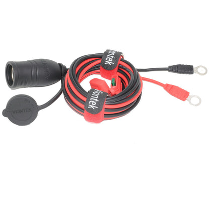 VIONTEK 3/8inch 10,5mm Ring Eyelet terminal to Lighter Socket Power Extension Cable