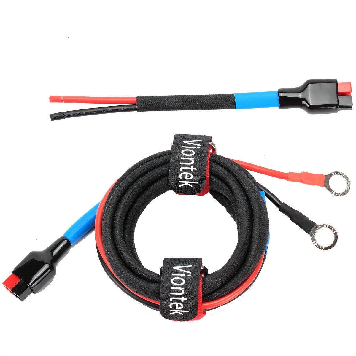 VIONTEK Quick Connect Disconnect Solar Controller to 3/8inch 10,5mm Eyelet Ring Terminal Battery Charge Cable Kit
