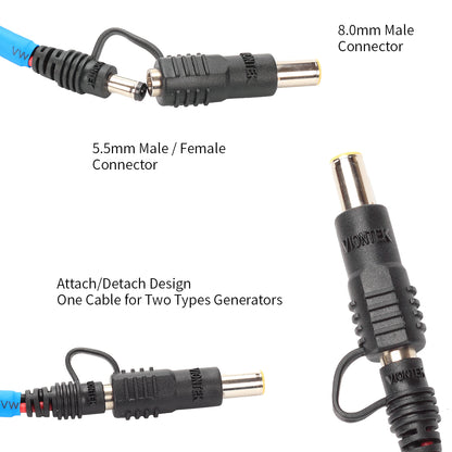 Patented VIONTEK Portable generator Power Station Solar Charge Cable Anderson Powerpole to 5.5mm (5521) & 8.0mm (7909) DC Connector