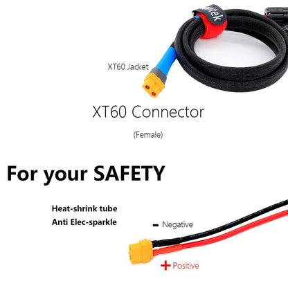 VIONTEK Portable Generator Power Station Solar Charge Cable MC4 to XT60 XT90 DC Connector