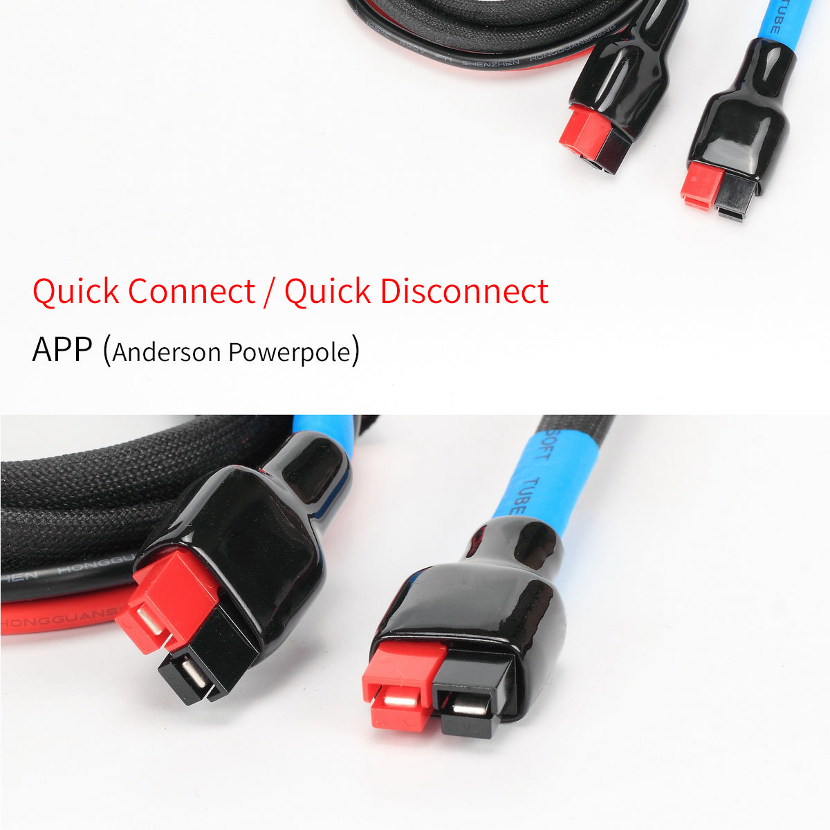 VIONTEK Quick Connect Disconnect Solar Controller to Alligator Clip Clamp Battery Charge Cable Kit