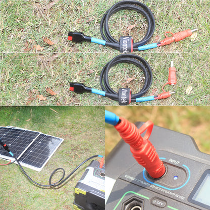 Patented VIONTEK Portable generator Power Station Solar Charge Cable Anderson Powerpole to 5.5mm (5521) & 8.0mm (7909) DC Connector