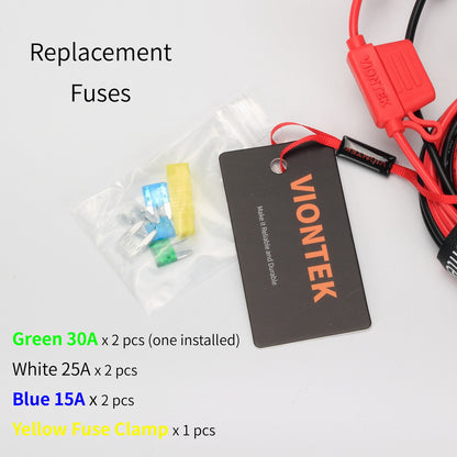 VIONTEK Alligator Clip Clamp to Lighter Socket Power Extension Cable