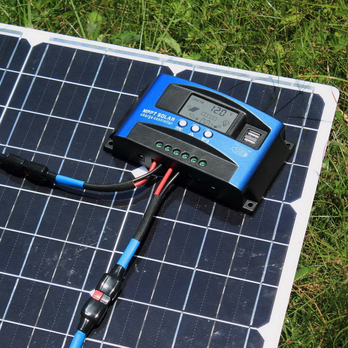 VIONTEK Quick Connect Disconnect Solar Controller to Alligator Clip Clamp Battery Charge Cable Kit