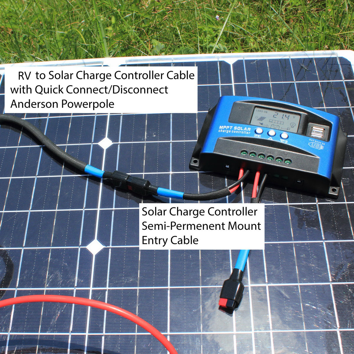 VIONTEK Quick Connect Disconnect Solar Charge Cable Kit