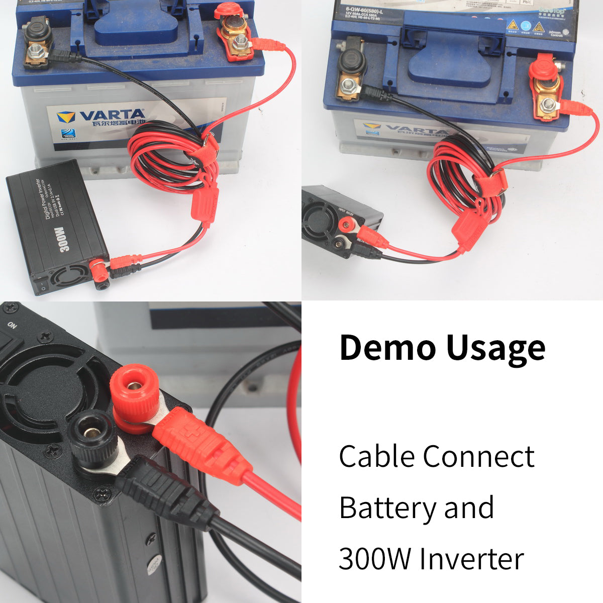VIONTEK 3/8 inch 10,5mm Eyelet Ring Terminal Power Extension Cable